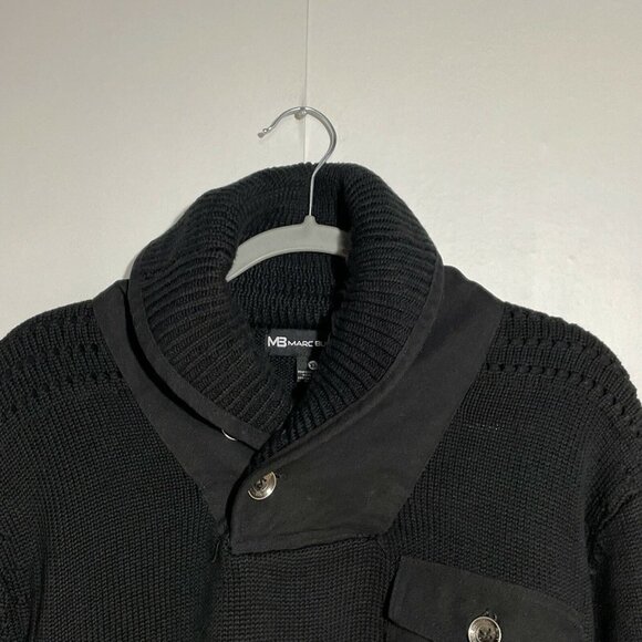 Marc Buchanan Men’s Black Heavy Knit‎ Pullover Shawl Collar Sweater Size XL - Picture 3 of 9